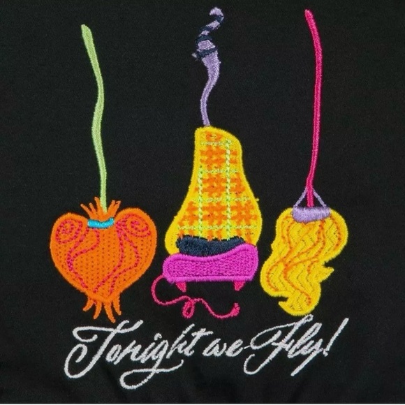 Disney Dress Shop Hocus Pocus Dress Size L tea length Halloween witches flames - Picture 3 of 13